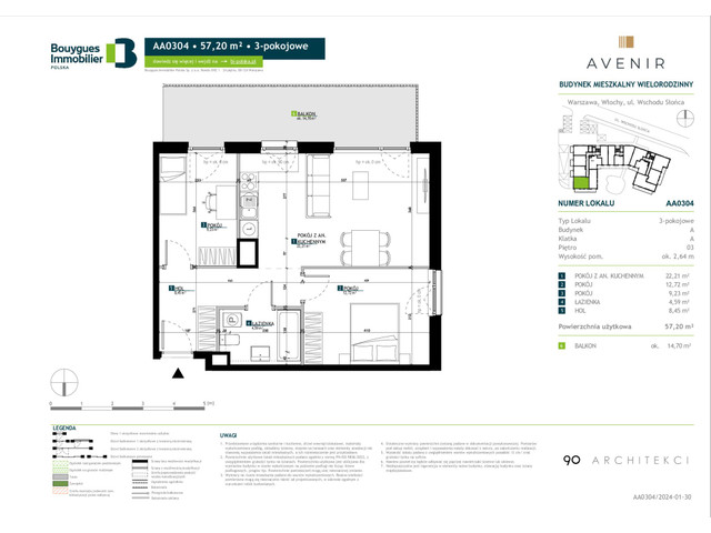 Mieszkanie w inwestycji Avenir, symbol AA0304 » nportal.pl