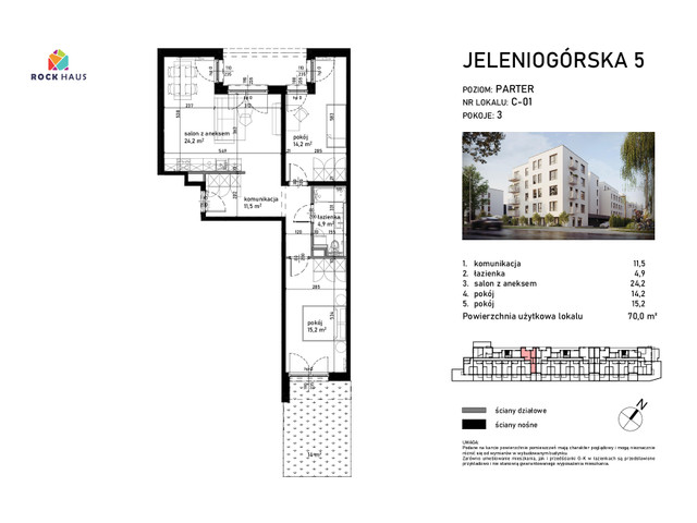 Mieszkanie w inwestycji Jeleniogórska 5, symbol C/01 » nportal.pl