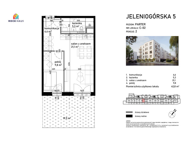 Mieszkanie w inwestycji Jeleniogórska 5, symbol C/02 » nportal.pl