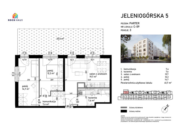 Mieszkanie w inwestycji Jeleniogórska 5, symbol C/09 » nportal.pl