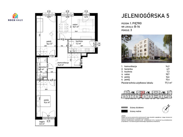 Mieszkanie w inwestycji Jeleniogórska 5, symbol B/14 » nportal.pl