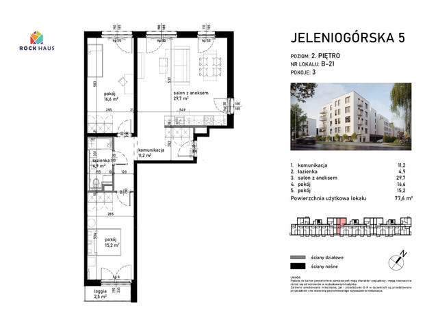 Mieszkanie w inwestycji Jeleniogórska 5, symbol B/21 » nportal.pl