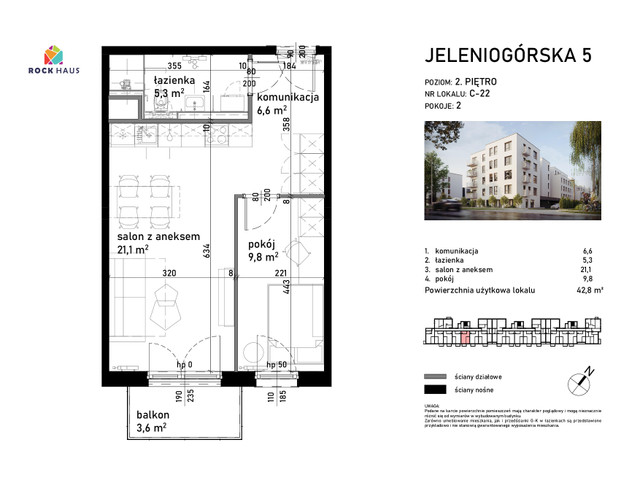 Mieszkanie w inwestycji Jeleniogórska 5, symbol C/22 » nportal.pl