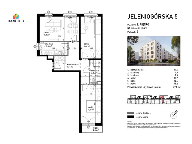 Mieszkanie w inwestycji Jeleniogórska 5, symbol B/22 » nportal.pl