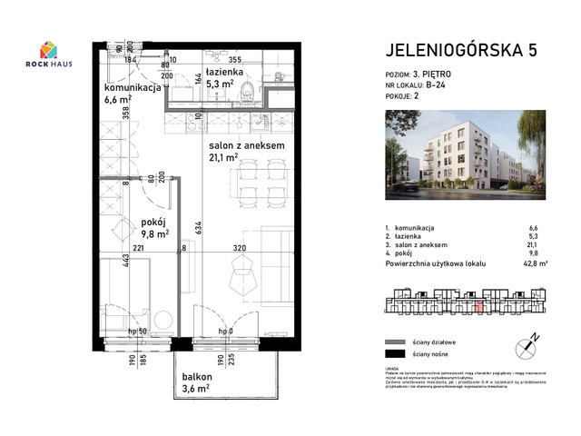 Mieszkanie w inwestycji Jeleniogórska 5, symbol B/24 » nportal.pl