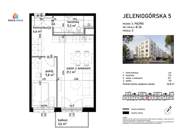 Mieszkanie w inwestycji Jeleniogórska 5, symbol B/26 » nportal.pl