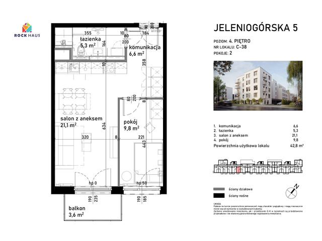 Mieszkanie w inwestycji Jeleniogórska 5, symbol C/38 » nportal.pl