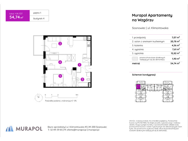 Mieszkanie w inwestycji Murapol Apartamenty Na Wzgórzu, symbol 4.A.1.07 » nportal.pl