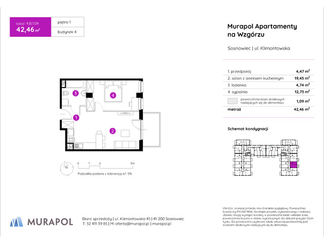 Mieszkanie w inwestycji Murapol Apartamenty Na Wzgórzu, symbol 4.B.1.04 » nportal.pl