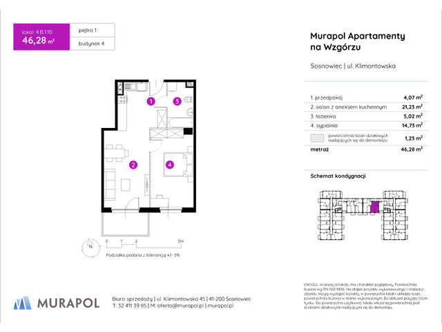 Mieszkanie w inwestycji Murapol Apartamenty Na Wzgórzu, symbol 4.B.1.10 » nportal.pl