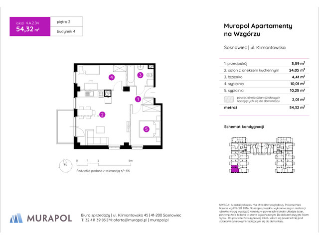 Mieszkanie w inwestycji Murapol Apartamenty Na Wzgórzu, symbol 4.A.2.04 » nportal.pl