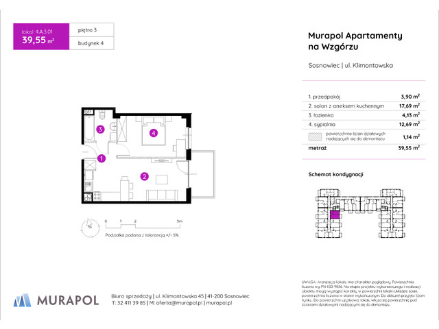 Mieszkanie w inwestycji Murapol Apartamenty Na Wzgórzu, symbol 4.A.3.01 » nportal.pl