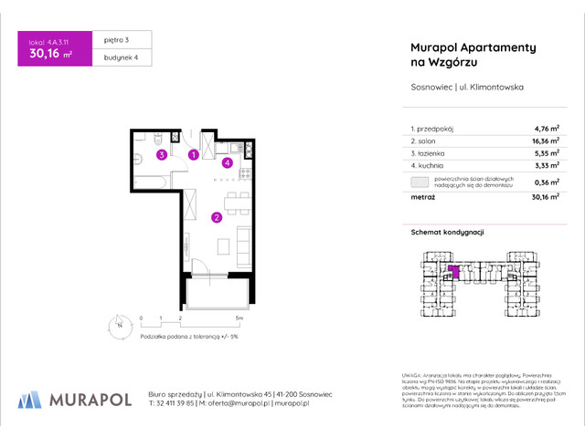Mieszkanie w inwestycji Murapol Apartamenty Na Wzgórzu, symbol 4.A.3.11 » nportal.pl