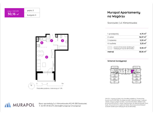 Mieszkanie w inwestycji Murapol Apartamenty Na Wzgórzu, symbol 4.B.3.09 » nportal.pl