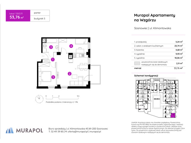 Mieszkanie w inwestycji Murapol Apartamenty Na Wzgórzu, symbol 5.B.0.11 » nportal.pl