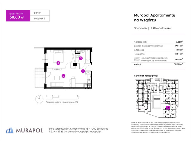 Mieszkanie w inwestycji Murapol Apartamenty Na Wzgórzu, symbol 5.B.0.14 » nportal.pl