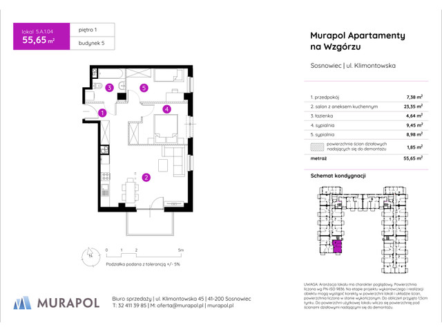Mieszkanie w inwestycji Murapol Apartamenty Na Wzgórzu, symbol 5.A.1.04 » nportal.pl