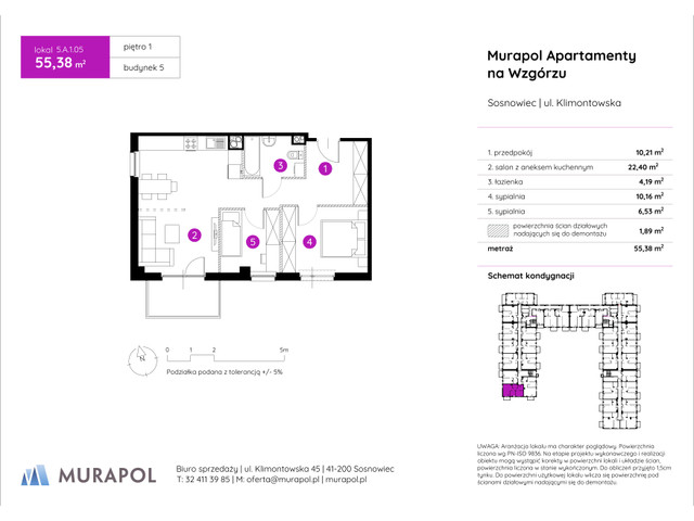 Mieszkanie w inwestycji Murapol Apartamenty Na Wzgórzu, symbol 5.A.1.05 » nportal.pl