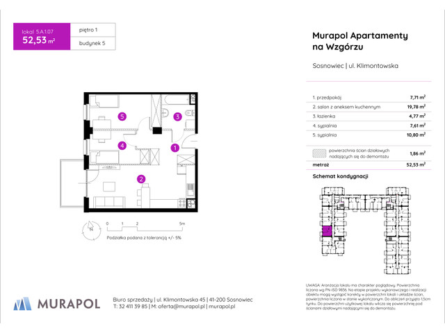 Mieszkanie w inwestycji Murapol Apartamenty Na Wzgórzu, symbol 5.A.1.07 » nportal.pl