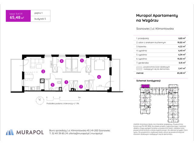 Mieszkanie w inwestycji Murapol Apartamenty Na Wzgórzu, symbol 5.A.1.11 » nportal.pl