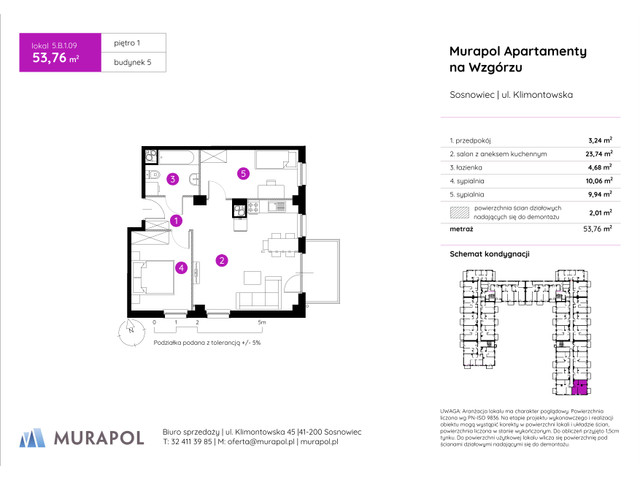 Mieszkanie w inwestycji Murapol Apartamenty Na Wzgórzu, symbol 5.B.1.09 » nportal.pl