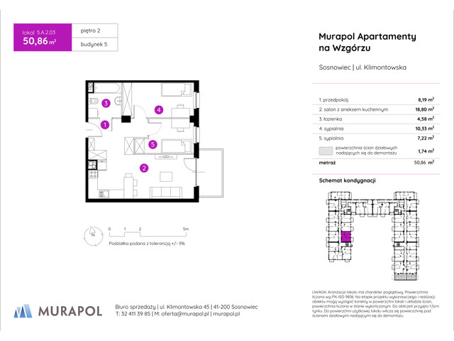 Mieszkanie w inwestycji Murapol Apartamenty Na Wzgórzu, symbol 5.A.2.03 » nportal.pl