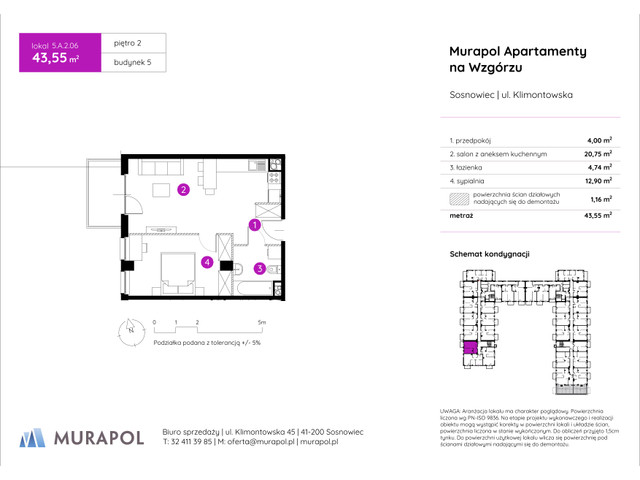 Mieszkanie w inwestycji Murapol Apartamenty Na Wzgórzu, symbol 5.A.2.06 » nportal.pl