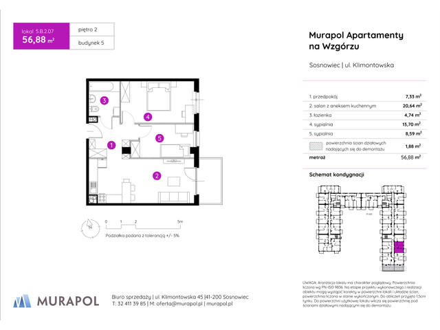 Mieszkanie w inwestycji Murapol Apartamenty Na Wzgórzu, symbol 5.B.2.07 » nportal.pl