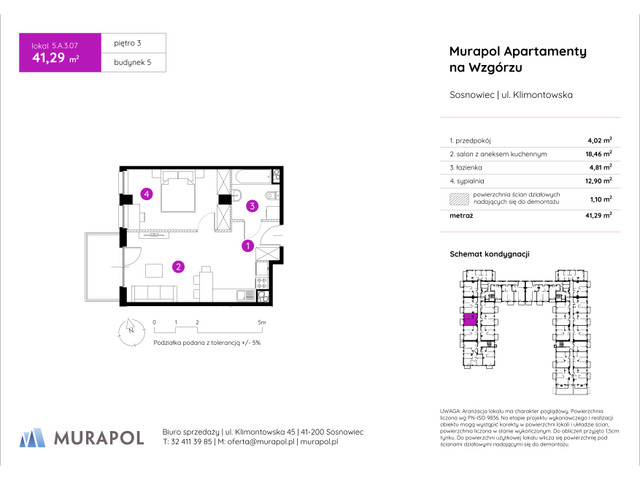 Mieszkanie w inwestycji Murapol Apartamenty Na Wzgórzu, symbol 5.A.3.07 » nportal.pl