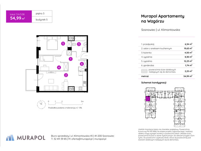 Mieszkanie w inwestycji Murapol Apartamenty Na Wzgórzu, symbol 5.A.3.08 » nportal.pl