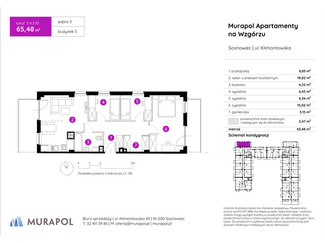 Mieszkanie w inwestycji Murapol Apartamenty Na Wzgórzu, symbol 5.A.3.10 » nportal.pl