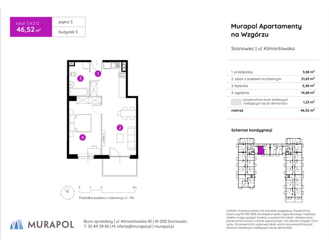 Mieszkanie w inwestycji Murapol Apartamenty Na Wzgórzu, symbol 5.A.3.12 » nportal.pl