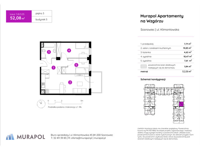 Mieszkanie w inwestycji Murapol Apartamenty Na Wzgórzu, symbol 5.B.3.05 » nportal.pl