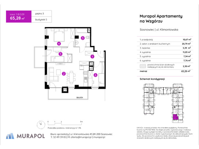 Mieszkanie w inwestycji Murapol Apartamenty Na Wzgórzu, symbol 5.B.3.09 » nportal.pl