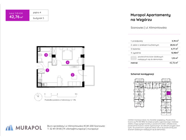 Mieszkanie w inwestycji Murapol Apartamenty Na Wzgórzu, symbol 5.B.4.04 » nportal.pl