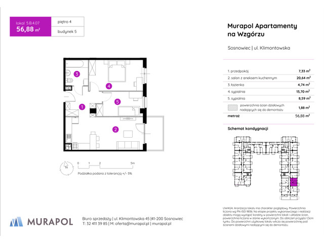Mieszkanie w inwestycji Murapol Apartamenty Na Wzgórzu, symbol 5.B.4.07 » nportal.pl