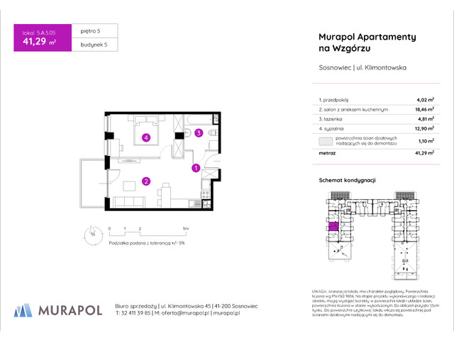 Mieszkanie w inwestycji Murapol Apartamenty Na Wzgórzu, symbol 5.A.5.05 » nportal.pl