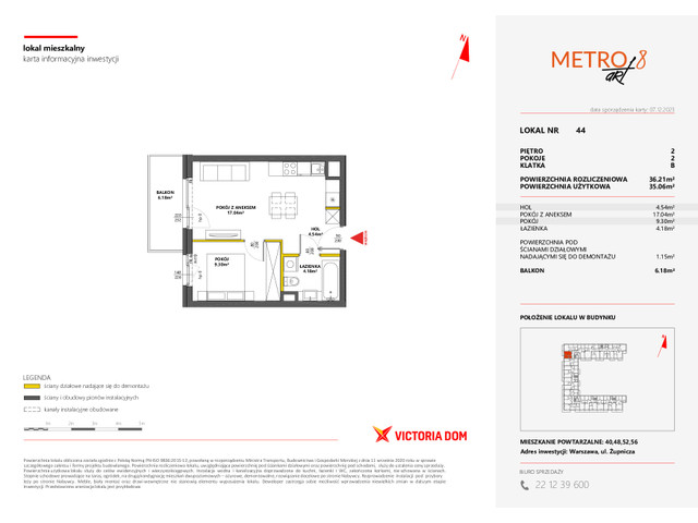 Mieszkanie w inwestycji METRO ART, symbol 8M.44 » nportal.pl
