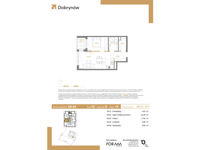 Mieszkanie w inwestycji DOBRYNÓW, symbol D6.05 » nportal.pl