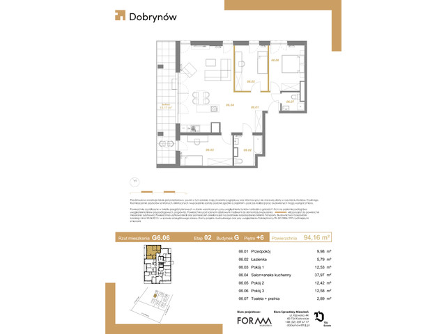 Mieszkanie w inwestycji DOBRYNÓW, symbol G6.06 » nportal.pl