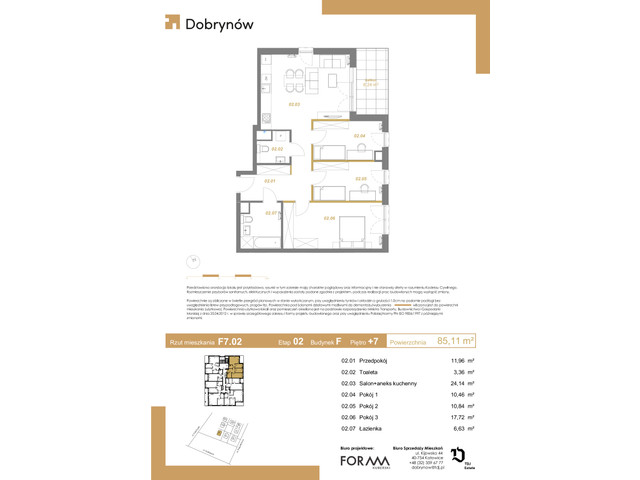 Mieszkanie w inwestycji DOBRYNÓW, symbol F7.02 » nportal.pl