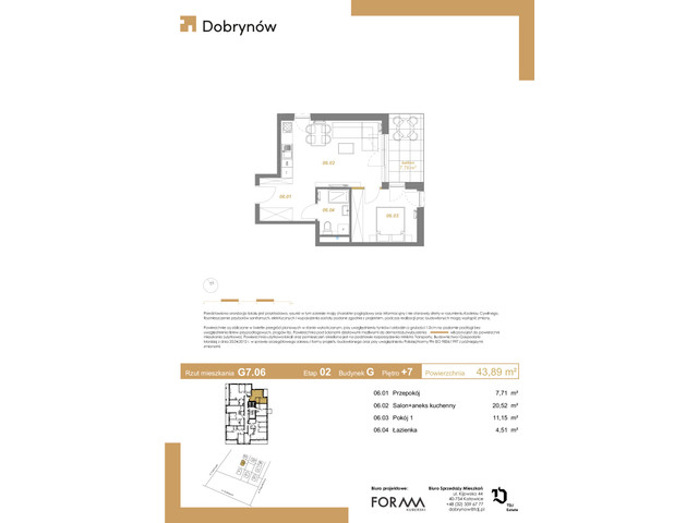Mieszkanie w inwestycji DOBRYNÓW, symbol G7.06 » nportal.pl