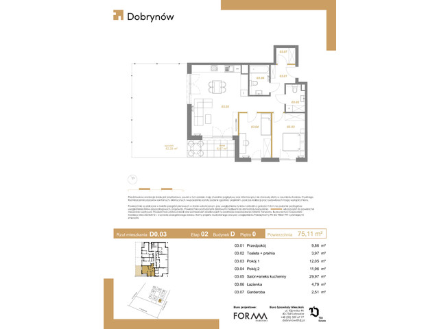 Mieszkanie w inwestycji DOBRYNÓW, symbol D0.03 » nportal.pl