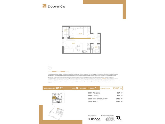 Mieszkanie w inwestycji DOBRYNÓW, symbol H0.02 » nportal.pl