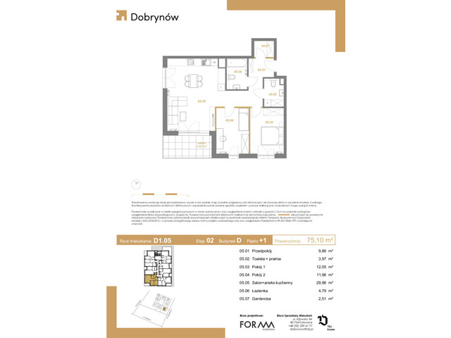 Mieszkanie w inwestycji DOBRYNÓW, symbol D1.05 » nportal.pl