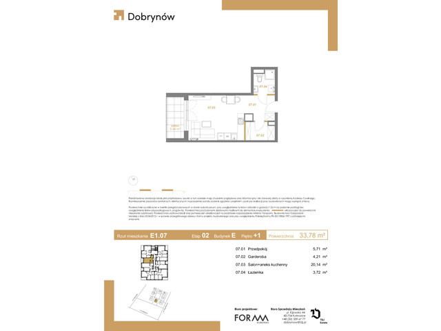 Mieszkanie w inwestycji DOBRYNÓW, symbol E1.07 » nportal.pl