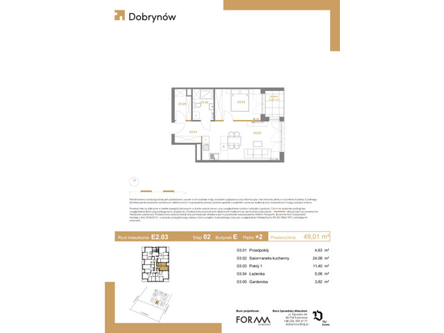 Mieszkanie w inwestycji DOBRYNÓW, symbol E2.03 » nportal.pl