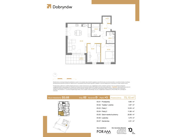 Mieszkanie w inwestycji DOBRYNÓW, symbol D3.05 » nportal.pl