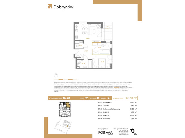 Mieszkanie w inwestycji DOBRYNÓW, symbol D4.01 » nportal.pl
