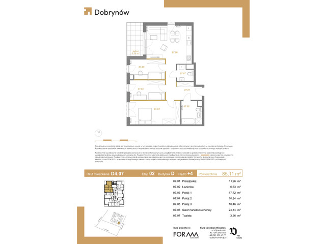Mieszkanie w inwestycji DOBRYNÓW, symbol D4.07 » nportal.pl